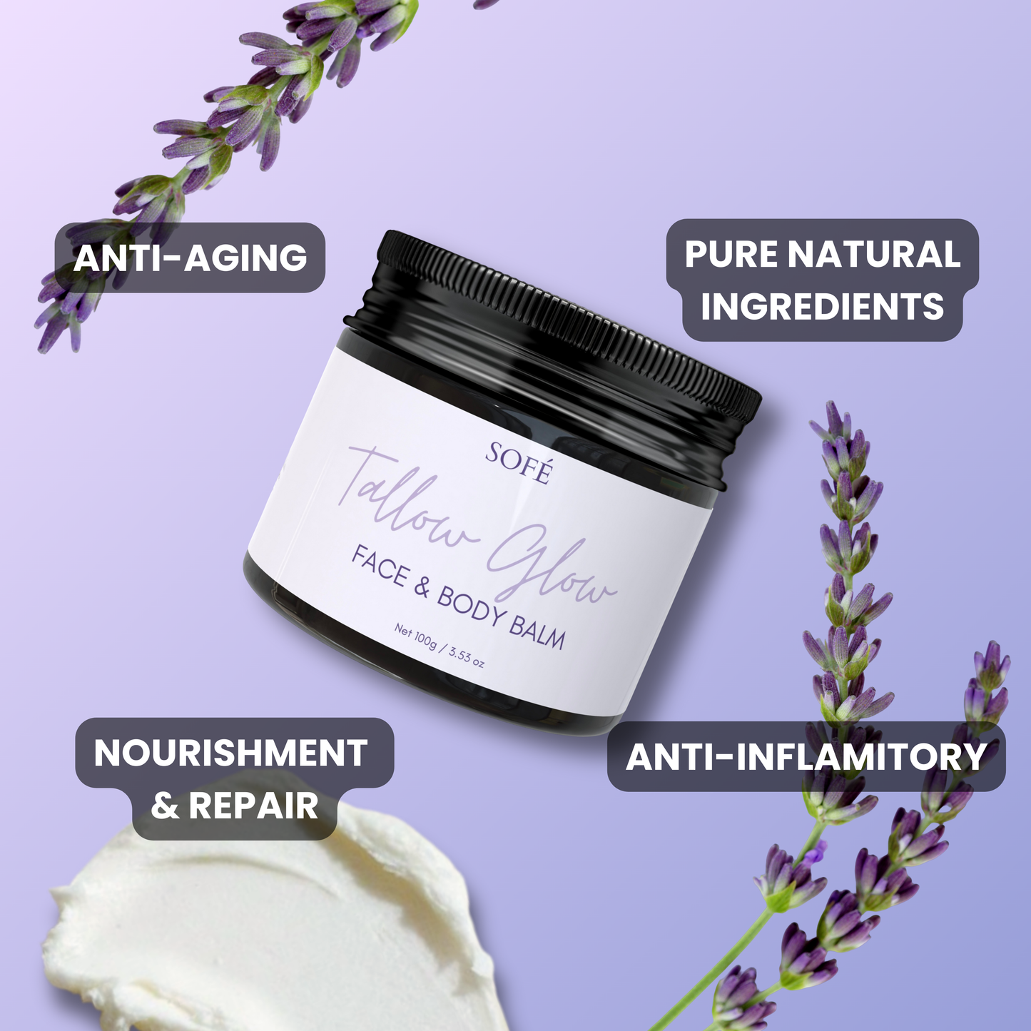 Lavender Tallow Glow Balm