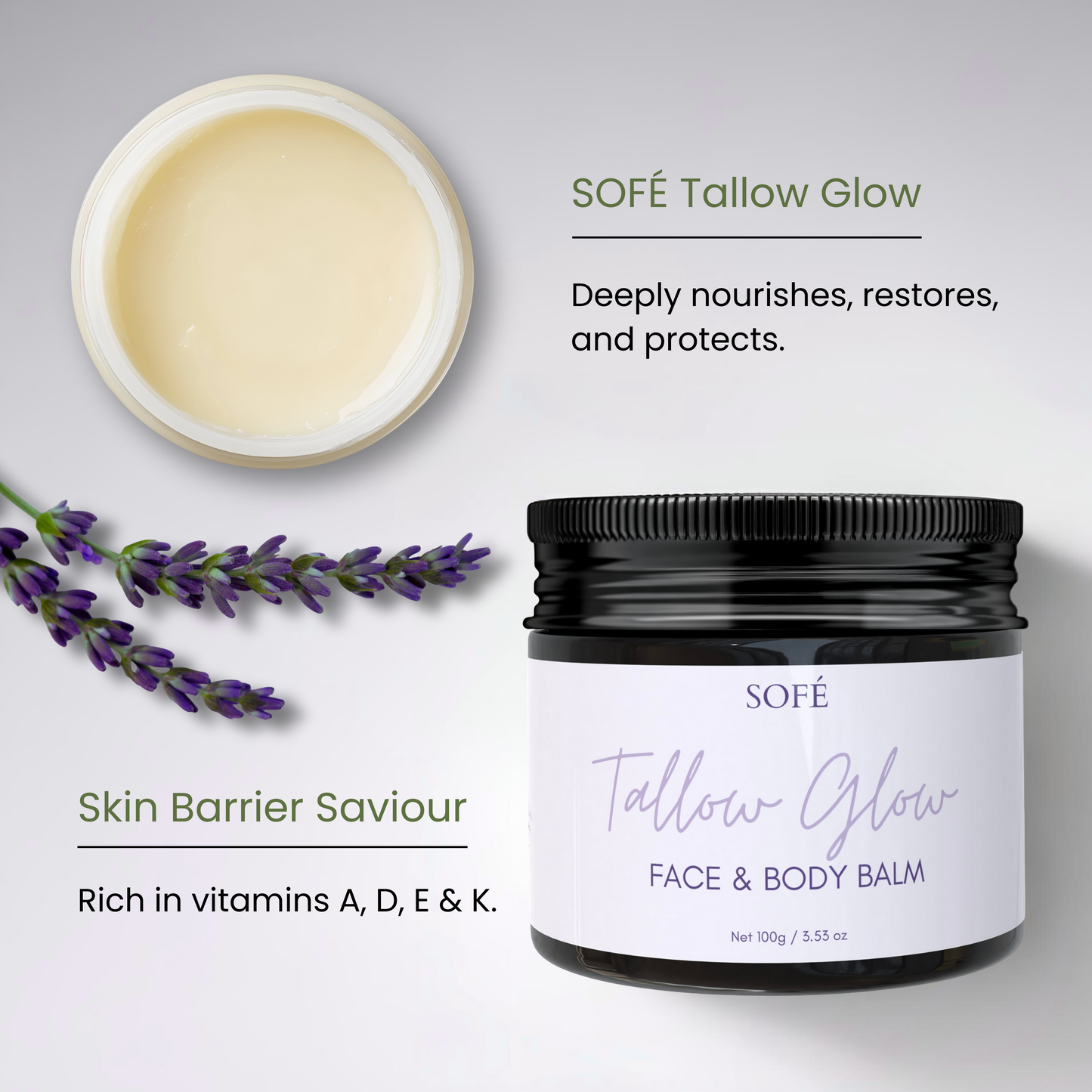 Lavender Tallow Glow Balm